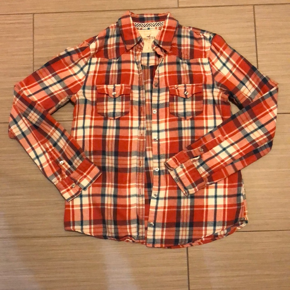 Hollister plaid flannel women’s size: small